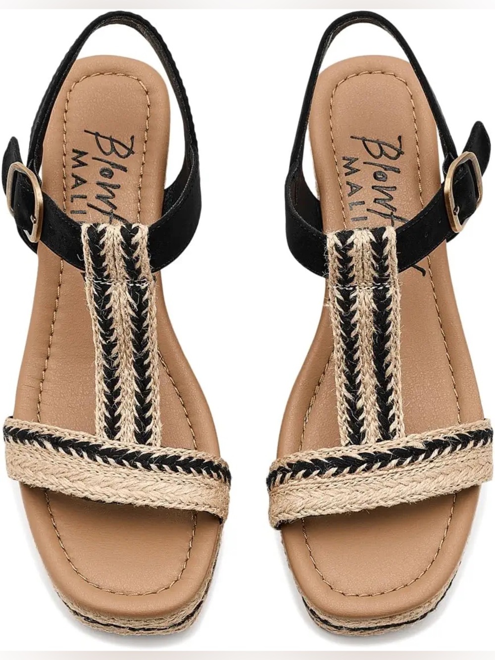NWT - Blowfish Malibu - Annika Strappy Sandals (size 7 / natural & black)